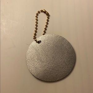cute silver circle keychain